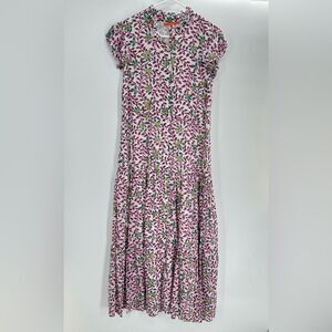 Oliphant Tulip Maxi Dress Floral Pink Size Small